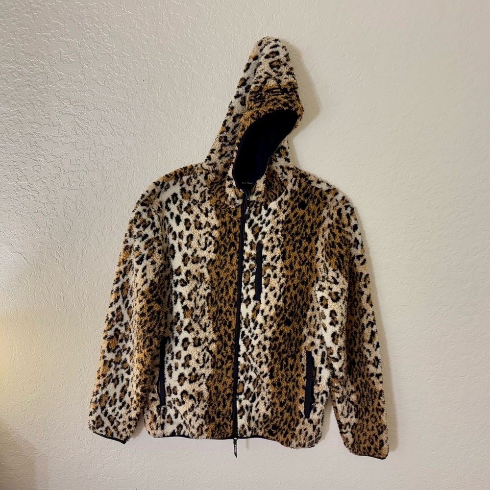 Leopard Print Hooded Jacket